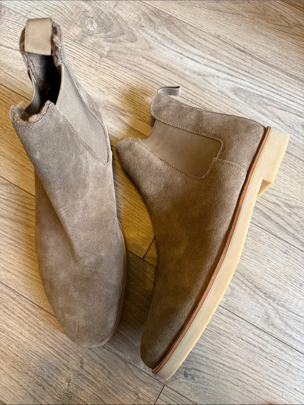 New Steve Madden Highline Chelsea Boots Mens size 10 Tan Suede Ankle Pull On